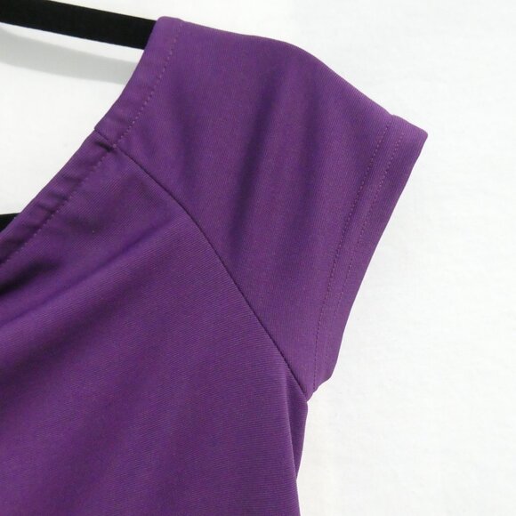 Purple High-Low Scoop Neck Short Sleeve Dress | medium - Picture 5 of 12
